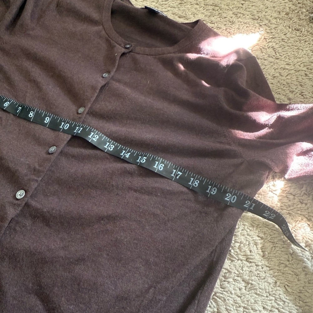 Lands' End Chocolate Brown Knit Cardigan - Picture 5 of 6